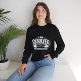 Resolved Crewneck Sweatshirt — "I Am Resolved, No Turning Back" Inspirational Pullover
