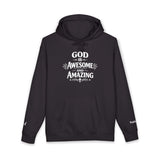 God Is Amazing Awesome Hoodie — Inspirational Christian Pullover (Psalm Sleeve)