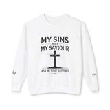 My Sins Met My Saviour Crewneck Sweatshirt — Christian Cross Faith Pullover