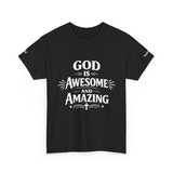 God Is Amazing Awesome T-Shirt — Christian Faith Tee with Cross
