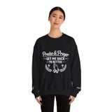 Crewneck Sweatshirt — "Praise & Prayer: Get Me Back to Better" Christian Prayer Design