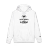 God Is Amazing Awesome Hoodie — Inspirational Christian Pullover (Psalm Sleeve)