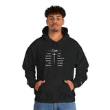 Faithful Identity Hoodie — "I Am" Scripture List Sweatshirt (Romans 8:30)