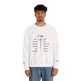 Christian "I Am" Crewneck Sweatshirt — Faith Affirmation Pullover (Romans 8:30)