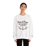 Crewneck Sweatshirt — "Praise & Prayer: Get Me Back to Better" Christian Prayer Design