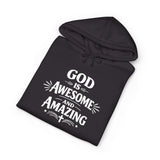 God Is Amazing Awesome Hoodie — Inspirational Christian Pullover (Psalm Sleeve)