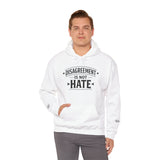 Hoodie — "Disagreement Is Not Hate" Christian Message Hooded Sweatshirt (Eph. 4:15)