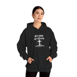 Christian Hoodie - "My Sins Met My Saviour" Cross Pullover (Cor 5:21)