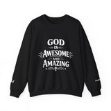 Christian Sweatshirt — "God Is Amazing Awesome" Inspirational Pullover